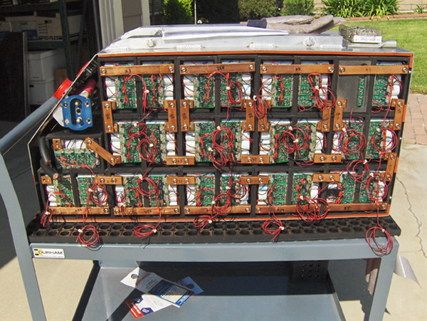 Side View of One Battery Box